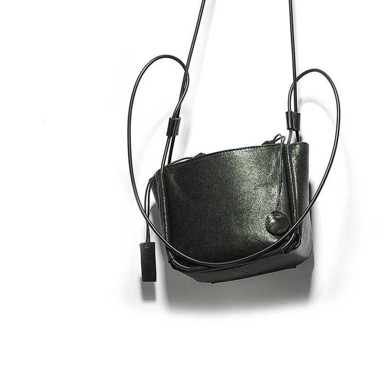 Evening Bags The new leather women's bag handcrafted soft sheepskin shoulder bag Casual small square bag crossbody H261016
