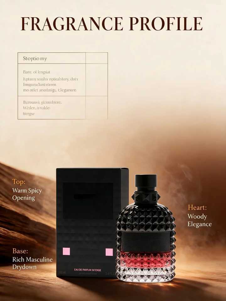 de Parfum Men Eau Perfume 100ml 34 floz Luxury Cologne Long Lasting Warm Spicy Woody Fragrance Masculine Signature Scent Premium Night Wear Of M2610