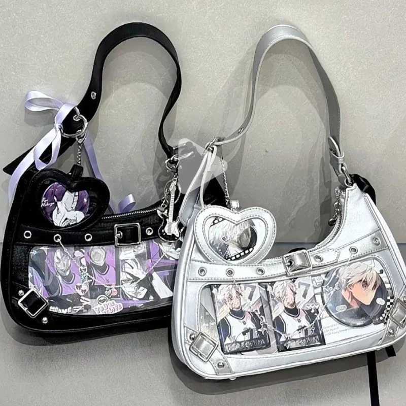 Cross Body Cute Y2k Womens Shoulder Bag Fashion Elegant Sweet Lolita Jk Ita Bag Transparent Literary Kawaii Exquisite Female Handbag Purse H261016