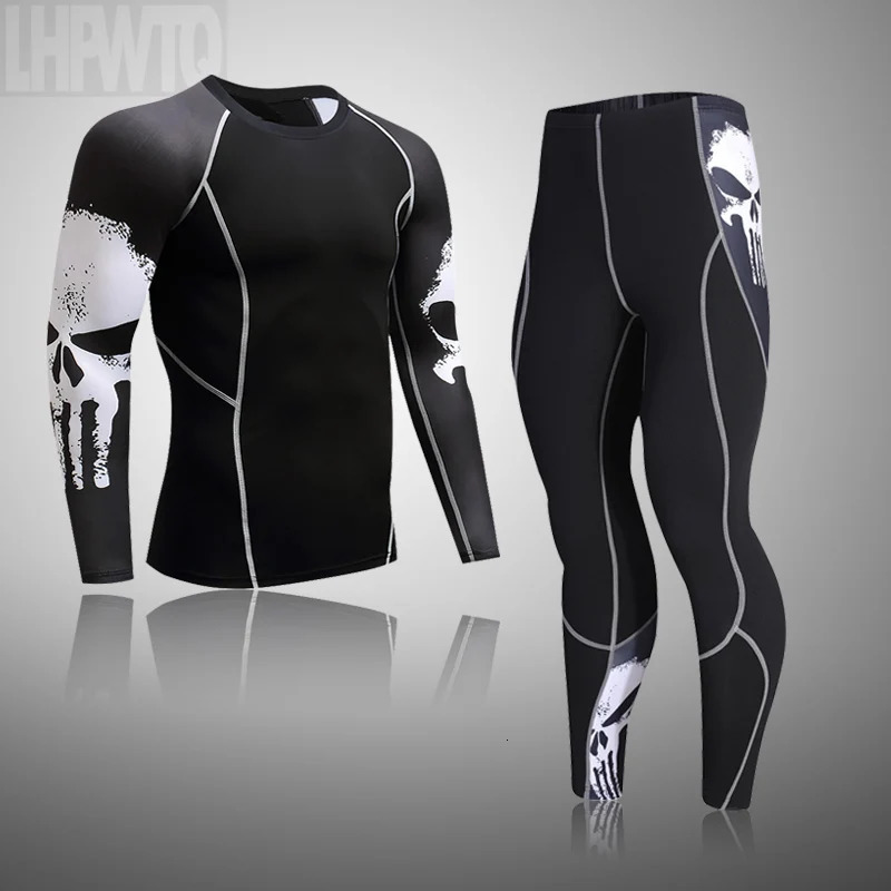 Man Winter Thermal Underwear Set Warmth Sport Slim Body and High Elasticity Comfortable Breathable Running Tracksuits 261012