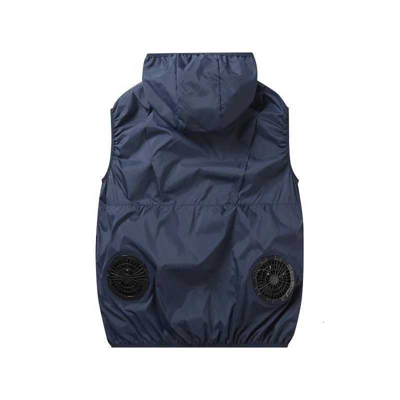 Air Minsu 2025NewSummer Men's Vests Conditioning Clothing with Fan for MenUSBRechargeable Cooling Workwear Safety Vest Outdoor Casual VestW2610