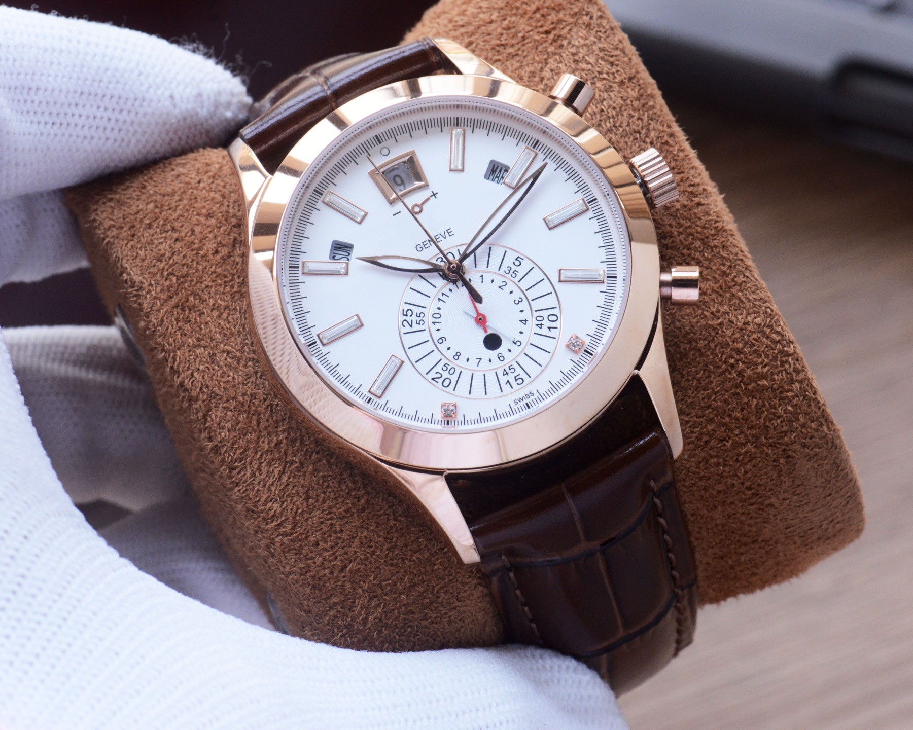 Luxury Mens PPity 5960 Automatic mechanical movement Watches 40MM Men Watch Stainless Steel Case Waterproof Fashion moon phase Montre Wristwatches #