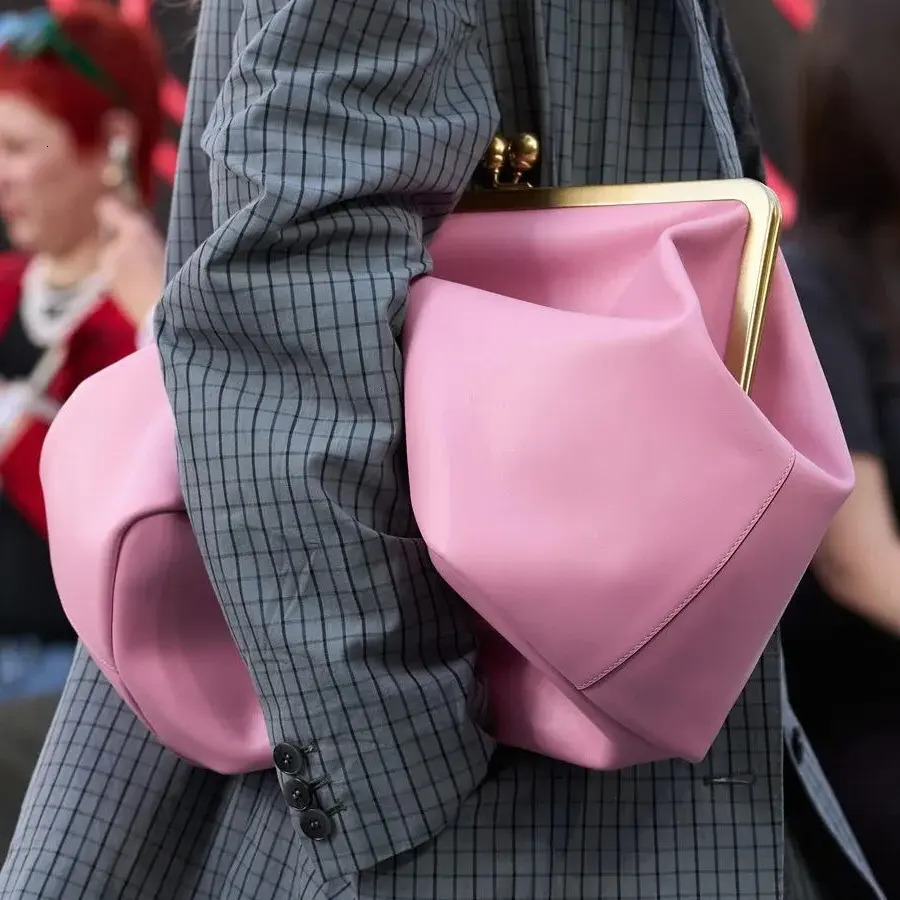 Bag Designer Bag Luxury Large Kiss Lock Clutch 2026 New Model Handbag Same Style As accessories Used In Designer Runway Shows Women's Shoulder