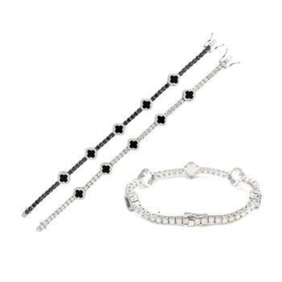 2026 cologne New New Design 3Mm 925 Sterling Silver Luxury Hip Hop Moissanite Diamond Tennis Chain Bracelets Four Cleef Clover perfume Pass Test Des