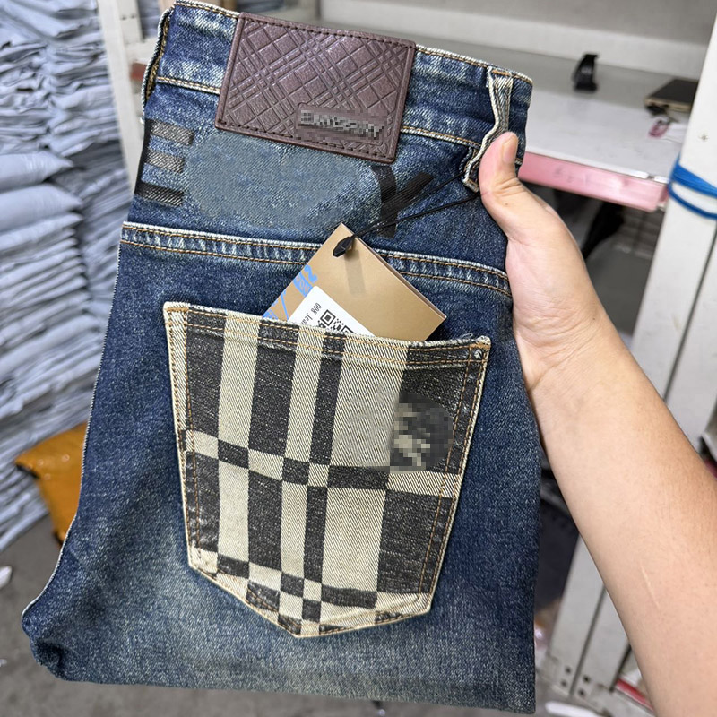 luxury Designer Jeans Men Straight Leg Casual fashion Denim Pants slim fit Trousers High Quality brands elasticity skinny jean Knight embroidery bb/