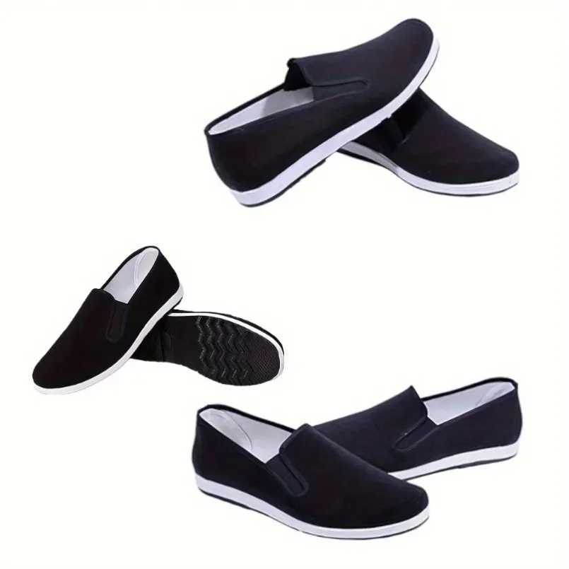 Casual Shoes Tai Chi Shoe men sneakers Chinese Beijing women Black Rubber Martial Traditional Arts Training Casual Walking Kung fu Footwear H2610161