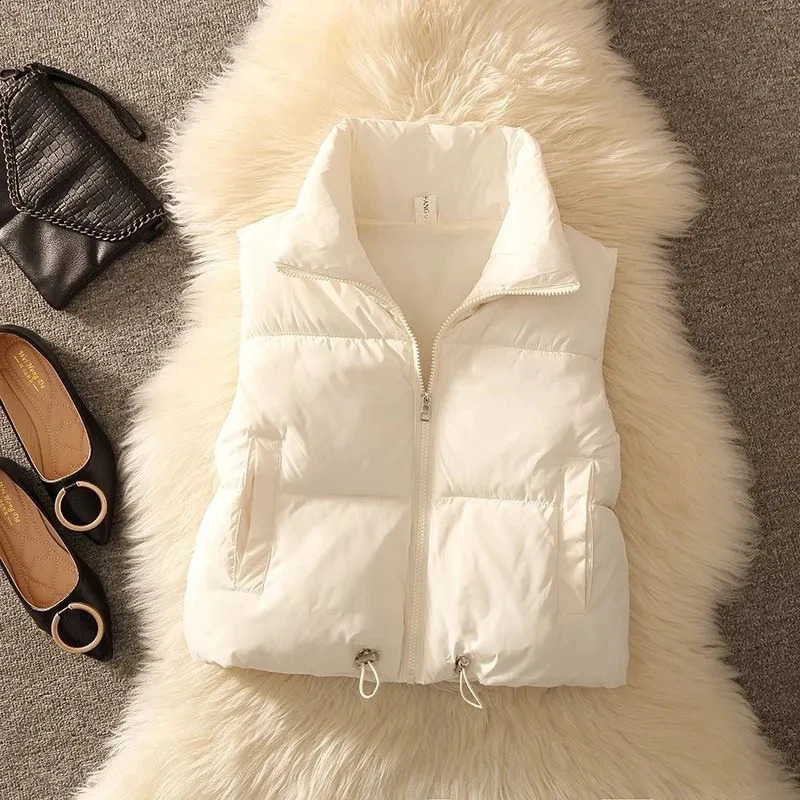 Women's Coat Korean Style Long Black Natural Down Vest Jacket for Women Puffer Sleeveless Vests Jackets Winter Ultra Light 261013