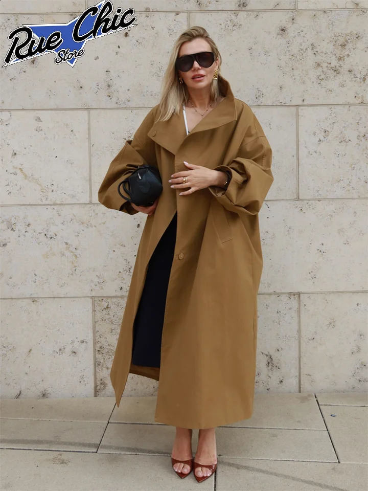 Stand Collar Full Sleeves Windbreaker Women Casual Solid Single Breasted Lace Up Long Trench Coats Lady Autumn Daily Jacket 261013