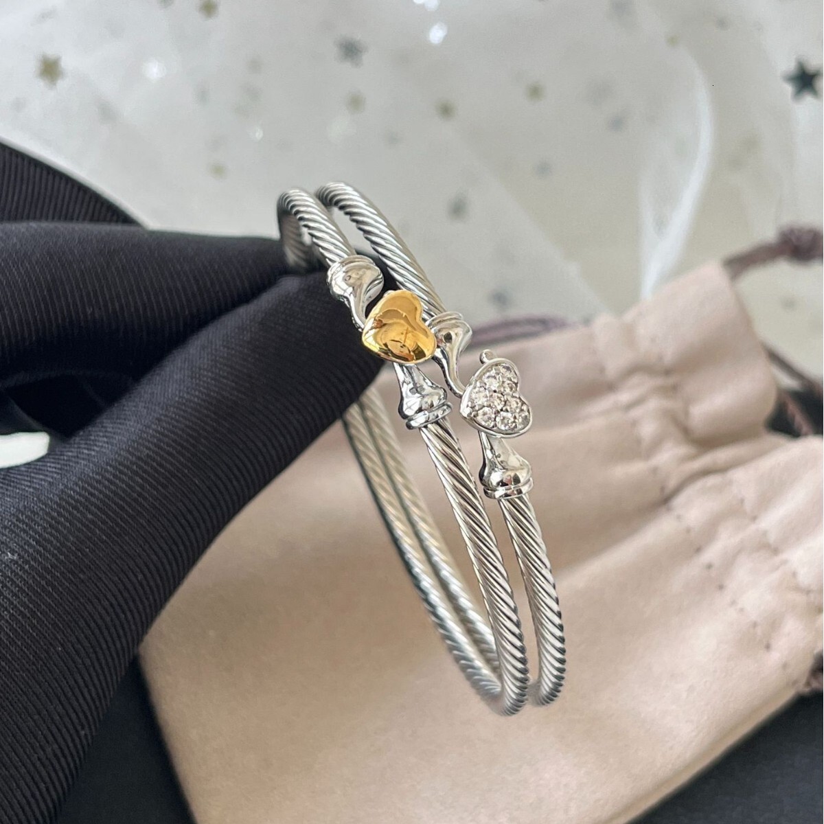 DY Cable Jewelry Designer Davidjersey Yurmannn Luxury Bracelet For Woman Men Luxe Bangle DY Heart-shaped Multi-colored Available In Various Styles A