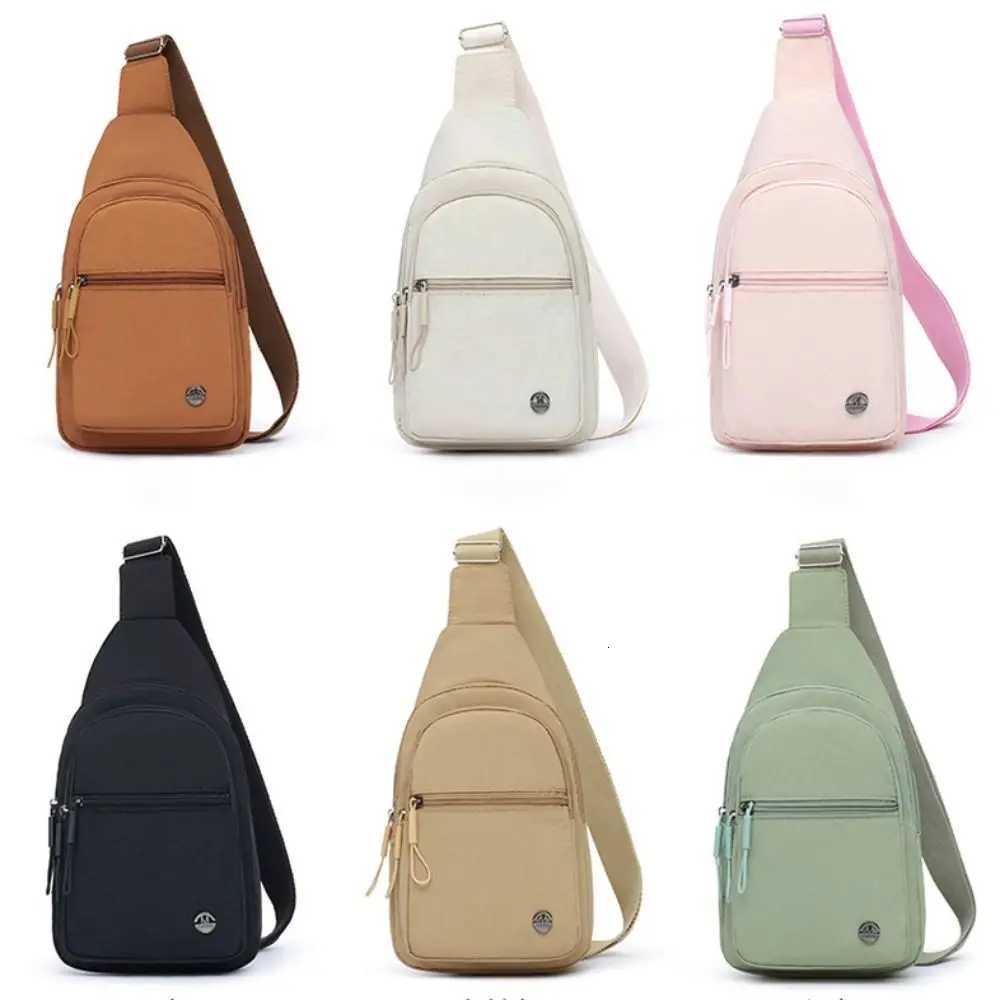 Shoulder Bags Oxford Cloth Women's Chest Bags Solid Color Multifunctional Sports Chest Bag Multi-compartment Purse Waist Storage Bag Women Men