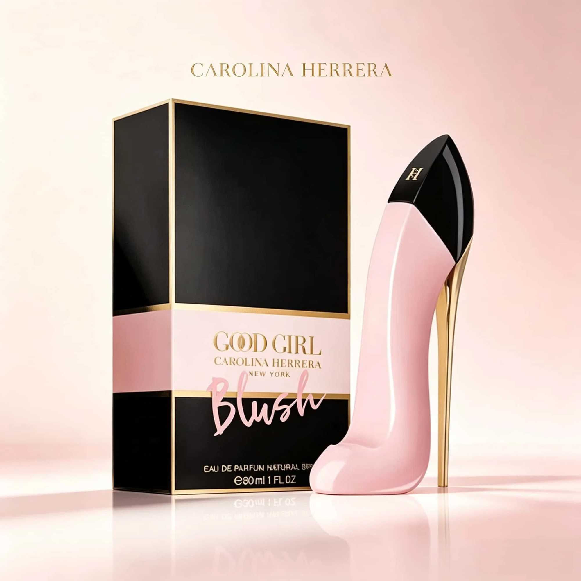Good Eau Girl Blush De Parfum 80ml For Women Iconic Pink Black High Heel Sculpted Perfume Bottle Gold Stiletto Heel Luxury Black Pink Gold Borde M26