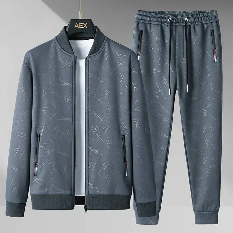2025 Jacket Sport Tracksuits Sports Jogging Male Fitness Clothing Men's Jacket+Pants Two Piece Running Sets Father's Gift