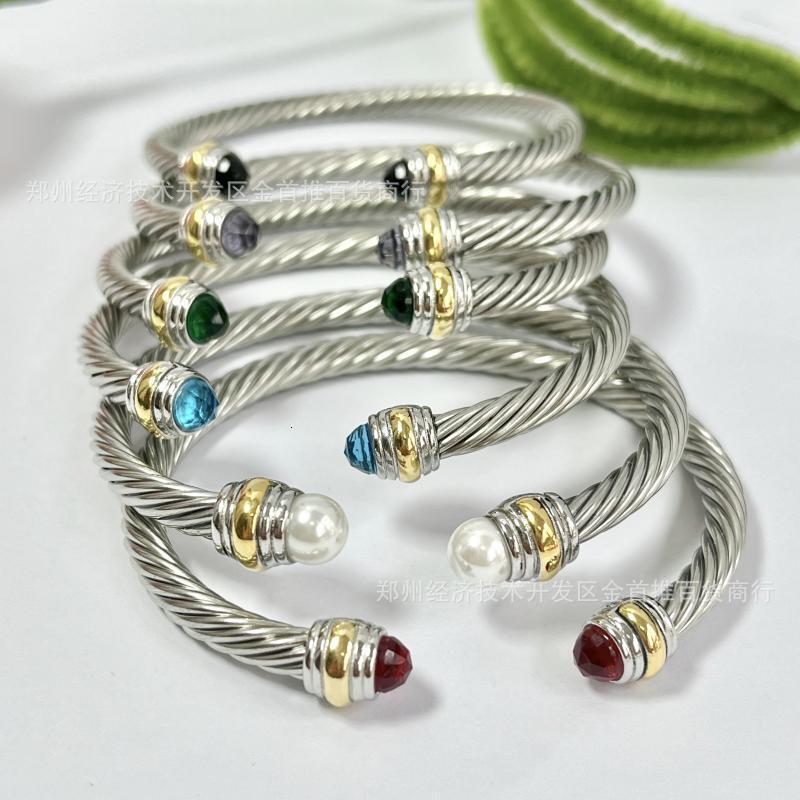 DY Cable Jewelry Designer Davidjersey Yurmannn Luxury Bracelet For Woman Men Luxe Bangle DY Trendy 5MM Bracelet Twisted Open Jewelry DB77
