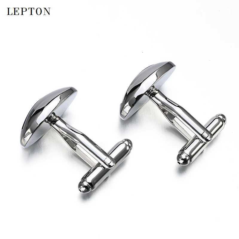 Luxury Cuff Links Mens Low-key Dark blue Opal Cufflinks for Fashion High Quality Brand Arc Cat's Eye Stone Cuff links Shirt Cuffs CufflinkW2610