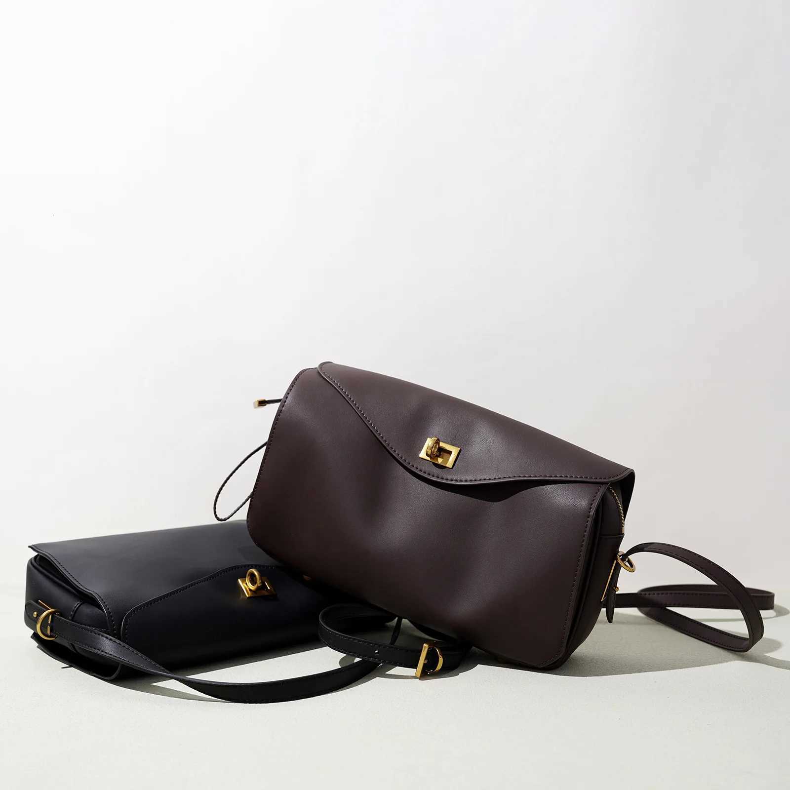 Evening Bags Light Commuter Women Bag Senior Sense Head Layer Cowhide Women Shoulder Bag Fashion Temperament Genuine Leather Women Bag H261016