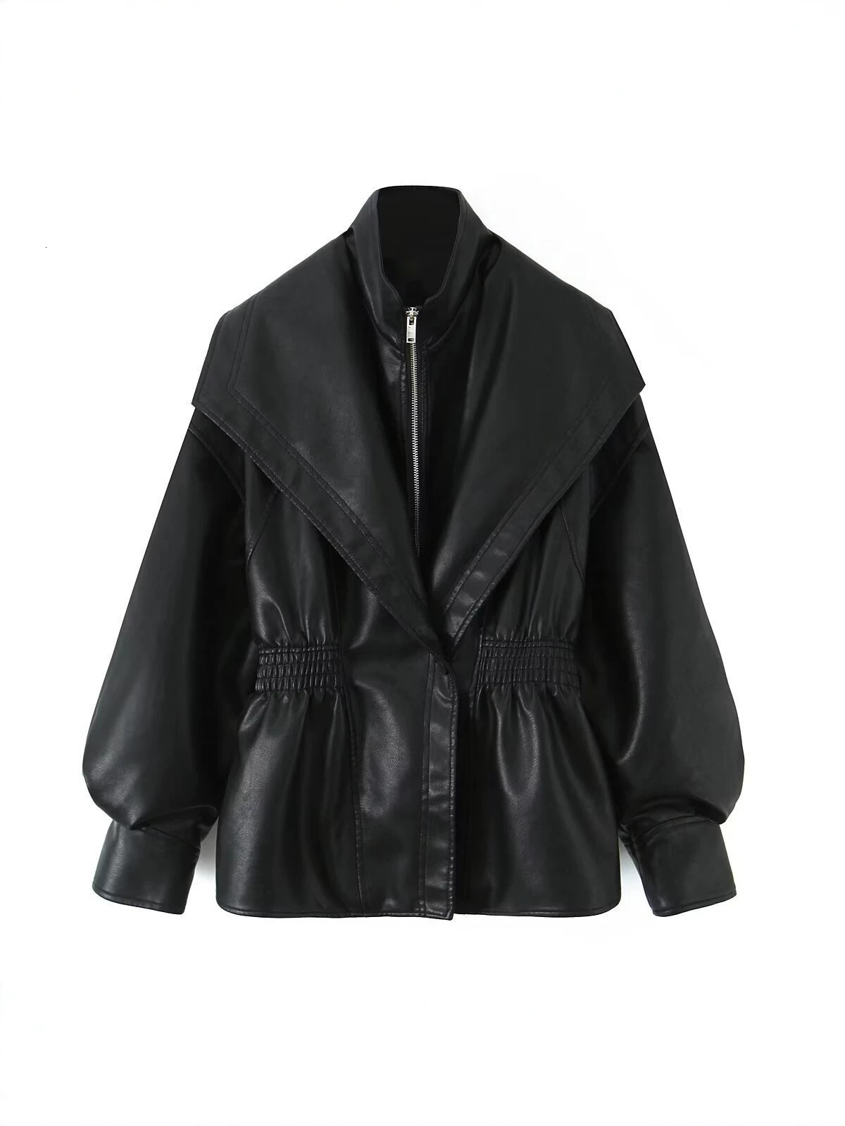 Cross-border Best-Selling New Fashion Retro Versatile Spring/Autumn European and American Style Lapel Leather Jacket Wholesale