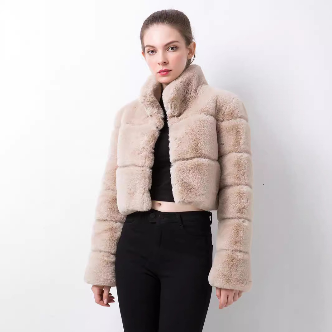 2026 Thick fur coat New European And American Style Faux Women's Coat Artificial Fur In Stock HongluVersatile and light luxury overcoat