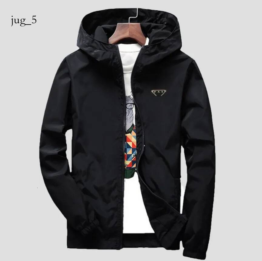 pradmen jacket 2026 New Fashion Leisure Luxury Designer Spring and Autumn Embroidered Brand Logo Solid Color Coat Men's Clothing Jacket Asian S