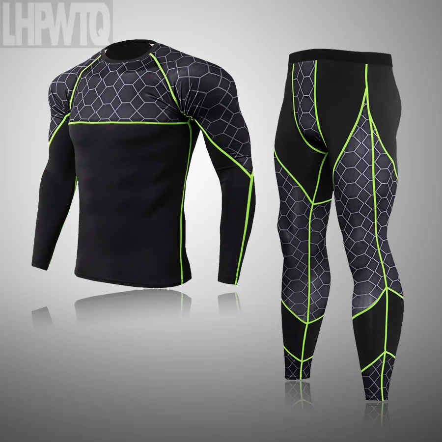 Men's Compression Sports Thermal Underwear Men Winter Second Skin Fitness Tights Base Layer Sportswear Running Long Sleeve Shirt 261012