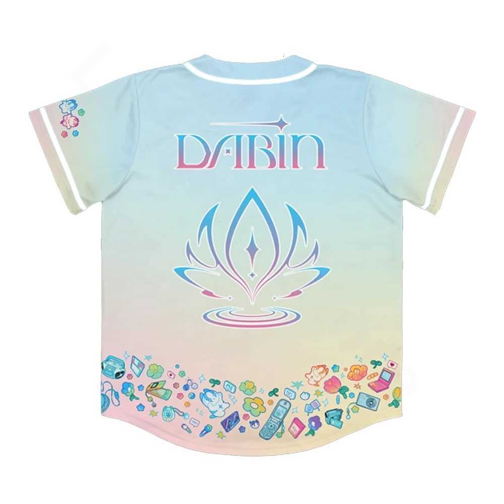 Stay Dabin Men's in T-Shirts Bloom Baseball Casual V-neck Shirts Streetwear 3D Jacket Fashion Short Sleeve Hip Hop Baseball UniformW261017