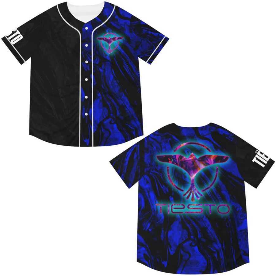 Merch Tiesto Dj Men's T-Shirts Short Sleeve T-shirt Baseball Streetwear Hip Hop Baseball Uniform Casual Sportswear Fashion ClothesW261017