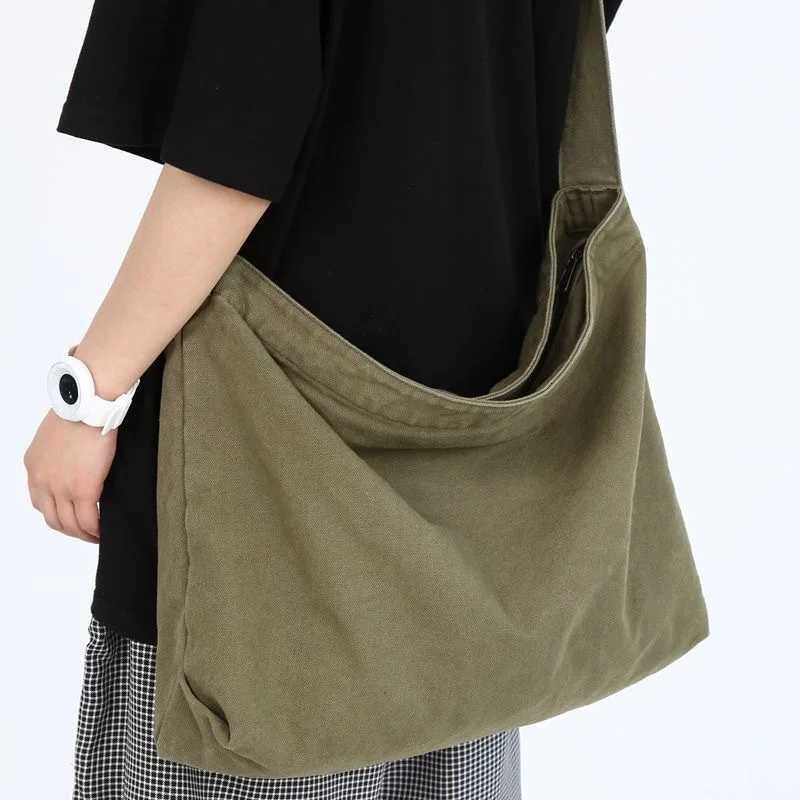 Cross Body Women's Shoulder Bag Large Capacity Crossbody Bag for Woman 2025 New in Cotton Fashion Korean Female Student School Bag Handbag H261