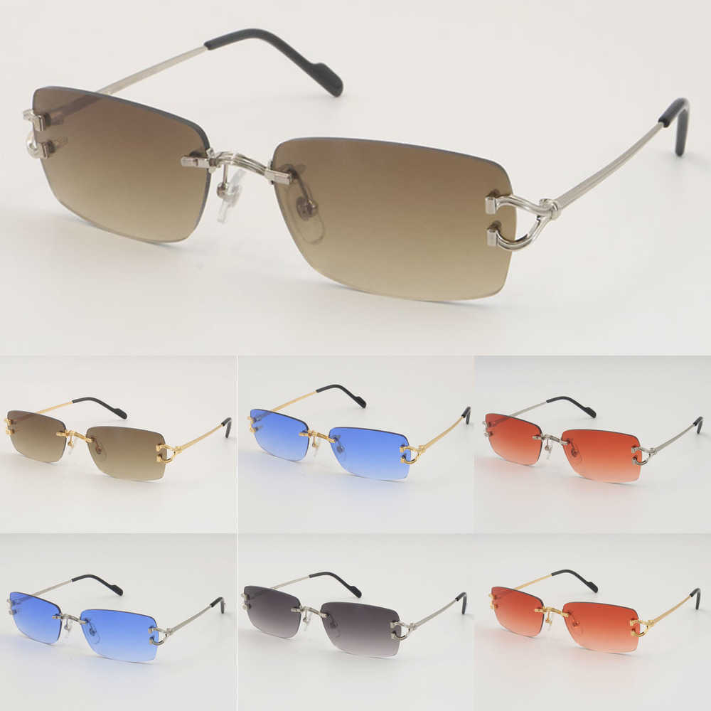 New Designer Stainless Steel Sunglasses for All Genders Stylish Rimless Eyewear Fashion Driving Glasses - Men's u0026 Women's Eye Size 56-