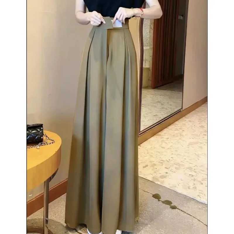 Leggings Women's Women's Pants Capris Summer New Loose Fashion Temperament Casual High Waisted Wide Leg Pants for WomenW261017