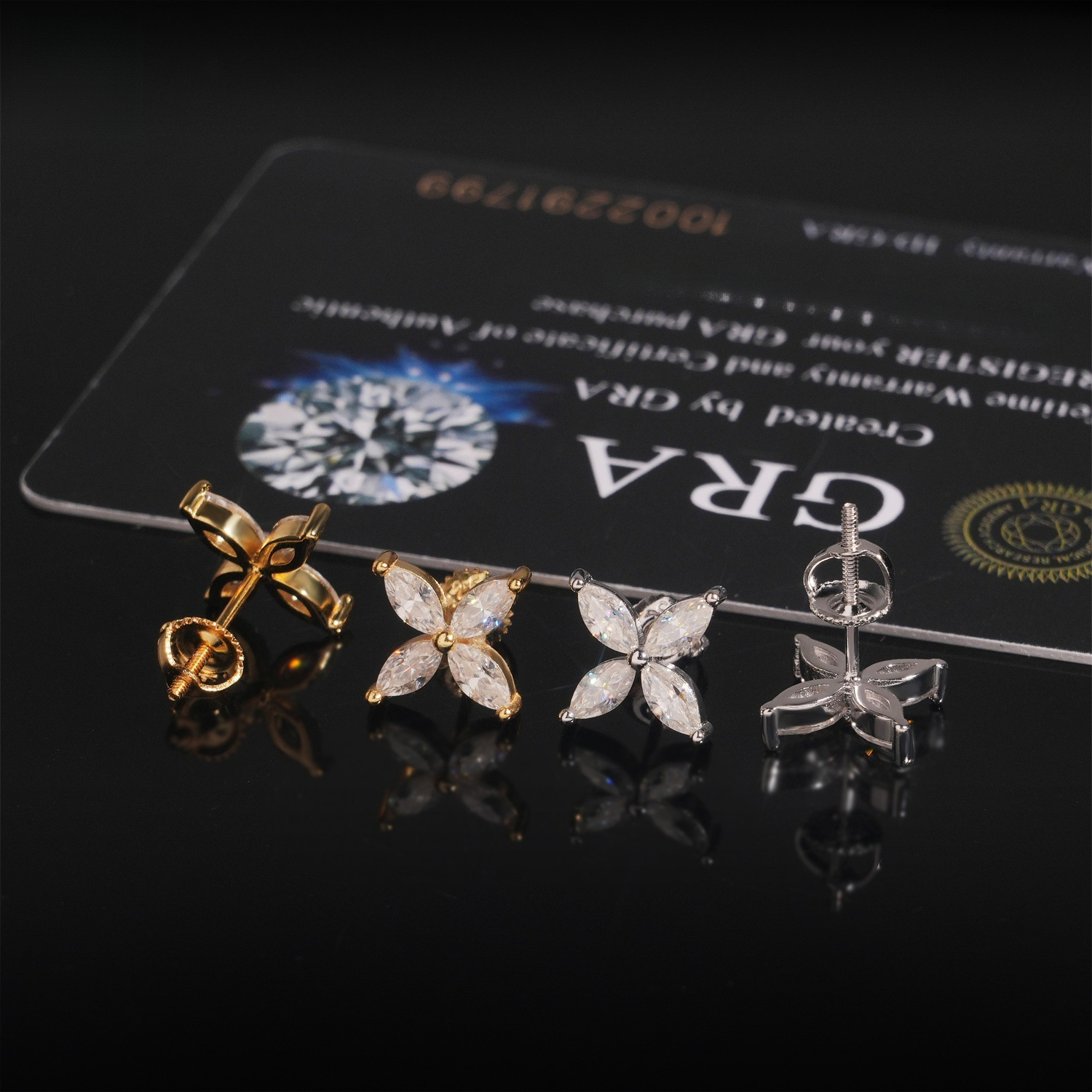New design 9*12mm personalized flower earrings, S925 silver fully inlaid with irregular-shaped moissanite, popular earrings
