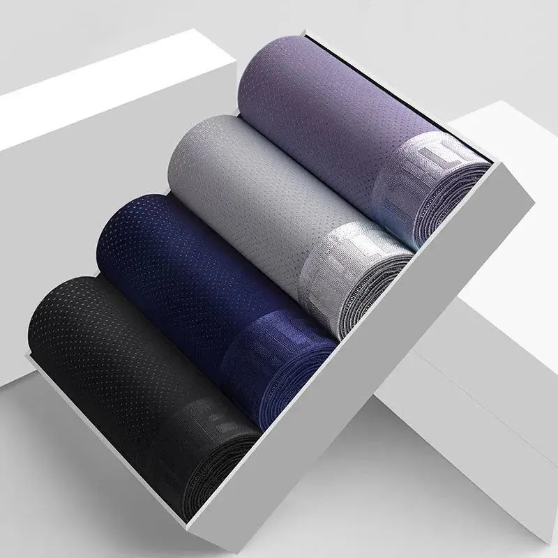 Men's Underwear Men Panties Male Underpants briefs Man Pack Shorts Boxers Underwear Slip Homme Calzoncillos Bamboo Hole U Convex Pouch Large Si