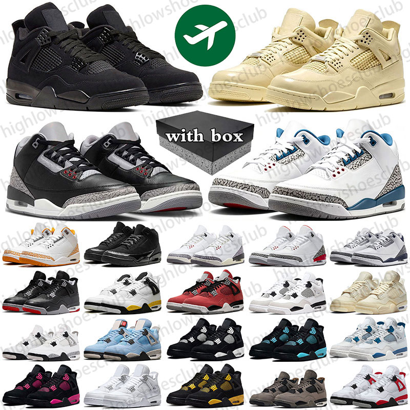 free shipping 3 4 designer basketball shoes j3 j4 mens trainers sneakers True Blue 3s Orange Citrus 4s Amazonas Tour Yellow Toro Bravo women sports