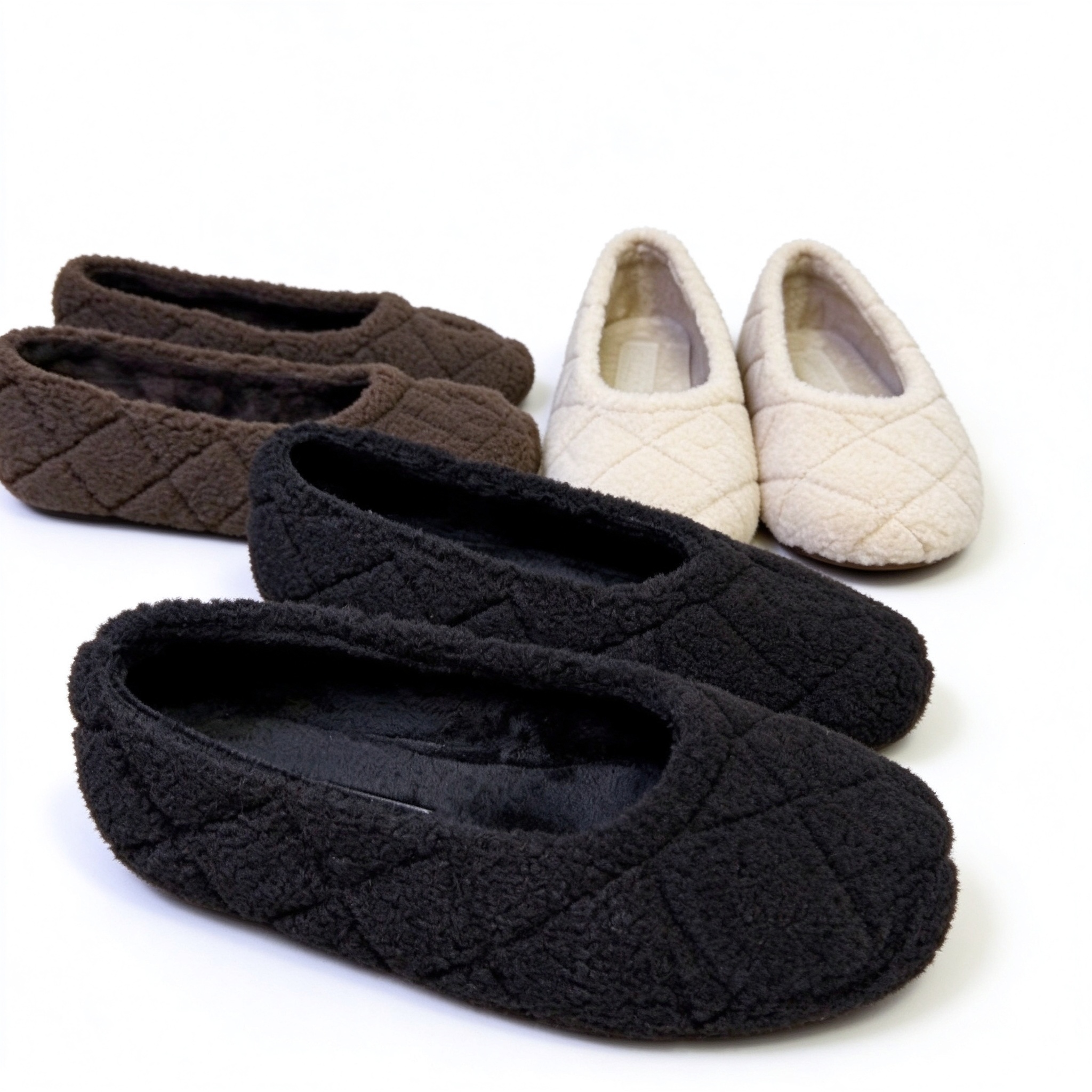 C Designer Shoes New Hairy Shoes Women's Round Head Cotton Shoes Flat Bottom Shallow Mouth Ballet Shoes 35-41 Women's Casual Shoes