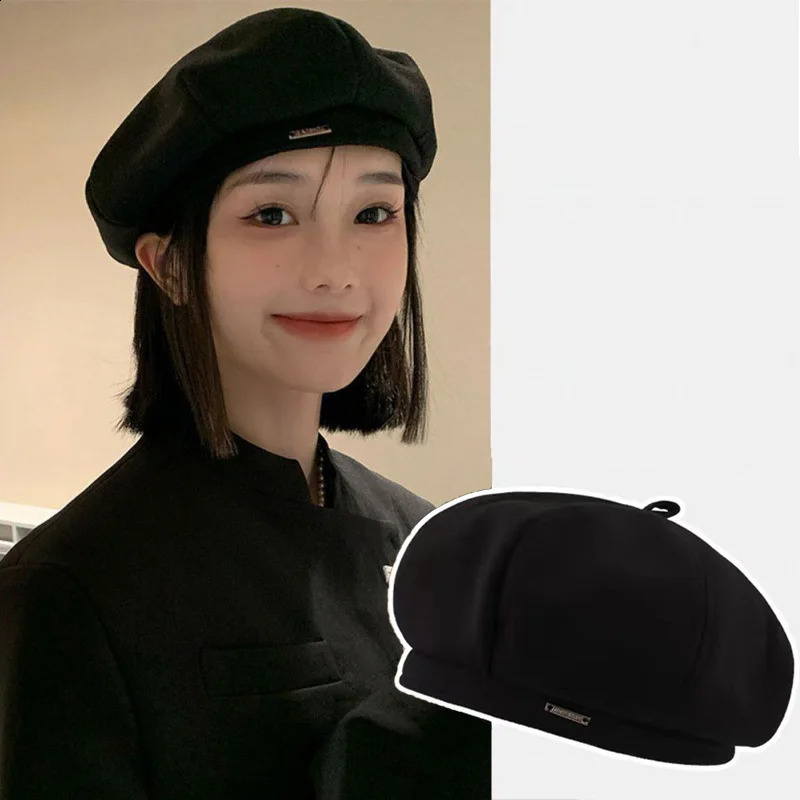 Vintage Solid Color Women Beret Hat Spring Autumn French Style Cotton Octagonal Cap All-match Outdoor Warm Painter Artist Hats261016