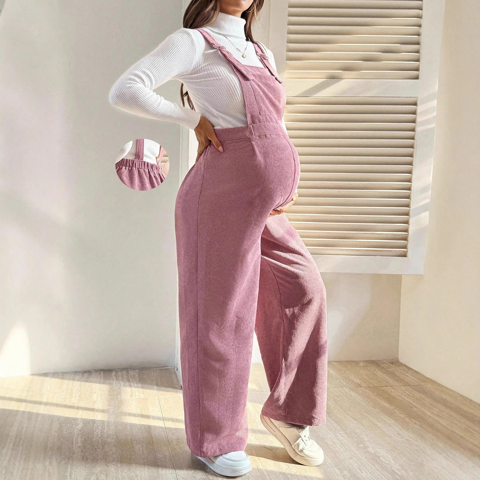 Maternity Clothes Pregnancy Clothing for Pregnant Women Pants Autumn Winter Fashion Elastic Loose Corduroy Overalls Waist 261015