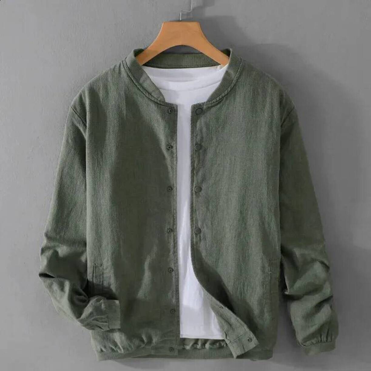 Multi-Piece Outdoor Jacket Hoodie Combo Kits Mens Spring Autumn Clothing Linen * Jacket Cotton And Simple Stand Collar Casual Loose Travel Camping *
