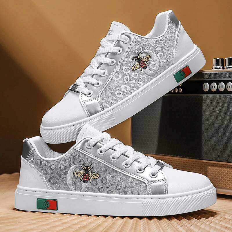 Sports Non Slip Breathable Comfortable Walking for Men Outdoor Casual Sneakers White Durable Skateboard Shoes