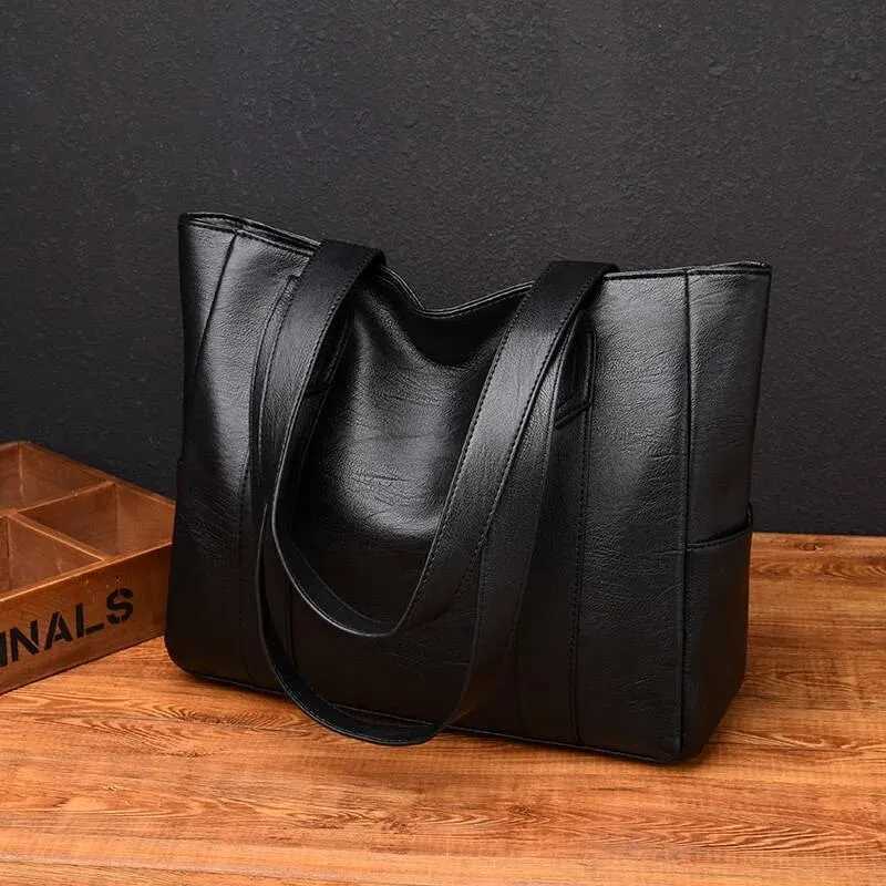 Evening Bags Women PU Leather Large Capacity Shoulder Bag Crossbody Hand Tote Vintage H261016
