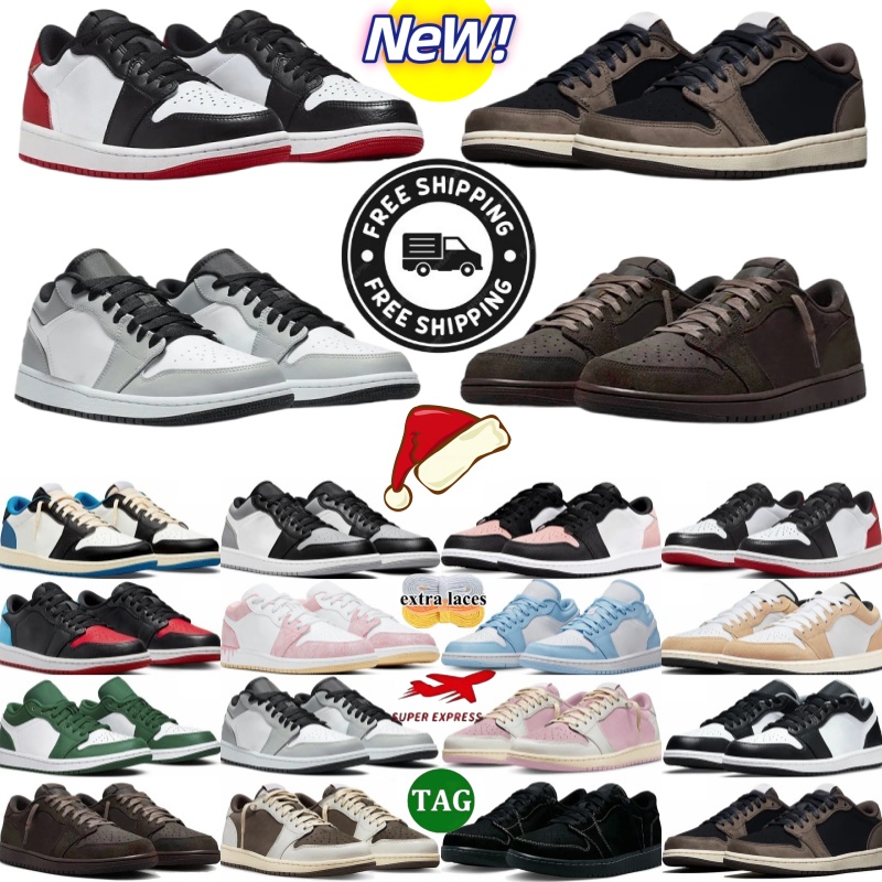 with box Designer running shoes 1s low 2026 Classic basketball Shoes Men women flat outdoor fashion sneakers leather non slip wear resistant ash bar