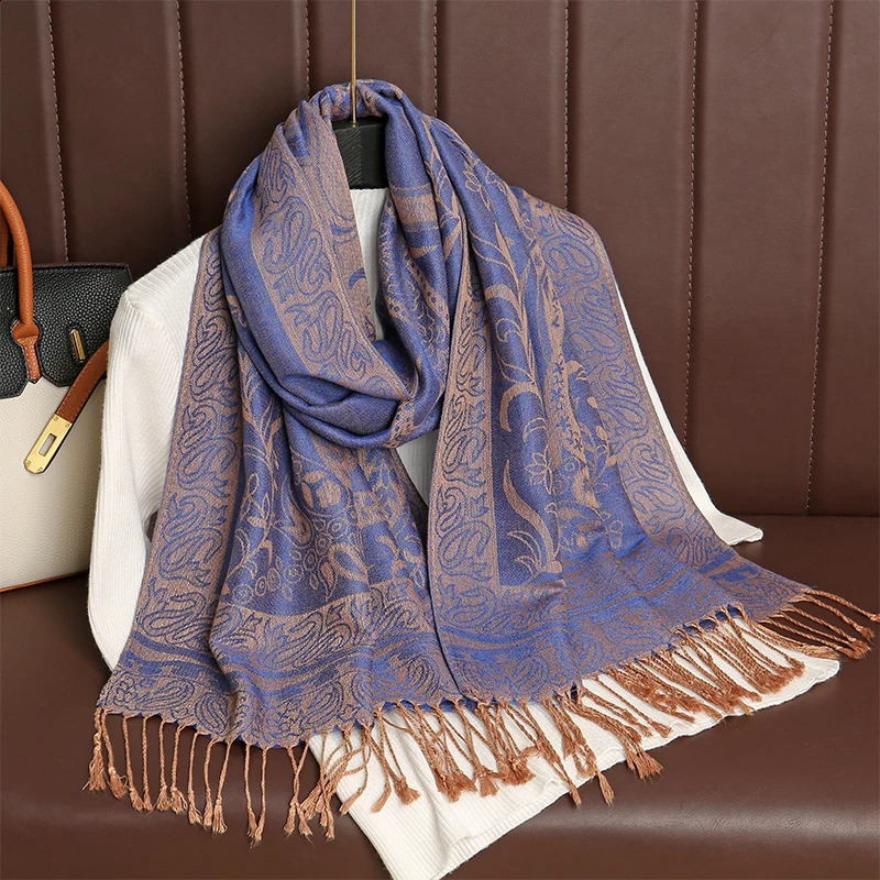 2024 Cashmere Scarf Women Print Wraps Pashmina Travel Poncho Warm Blanket Winter Bufanda Shawl Female Stoles261016
