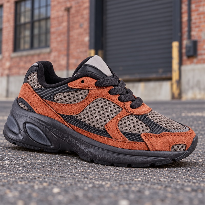 Kids Chunky Dad Shoes Boys Girls Retro Running Sneakers Breathable Mesh Lightweight Lace Up Athletic Walking Tennis Shoes