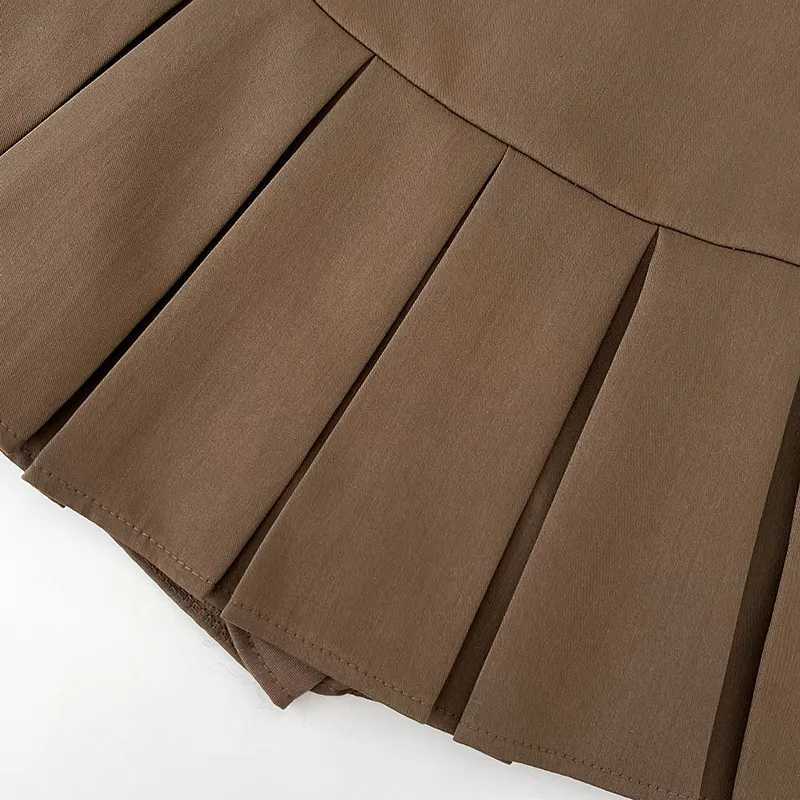 Women Pleated Mini Skirt Skirts with Built-in Shorts High Waist Tennis Skirt Cute Skort Preppy Summer Teen- Academia Y2K Outfit W261017
