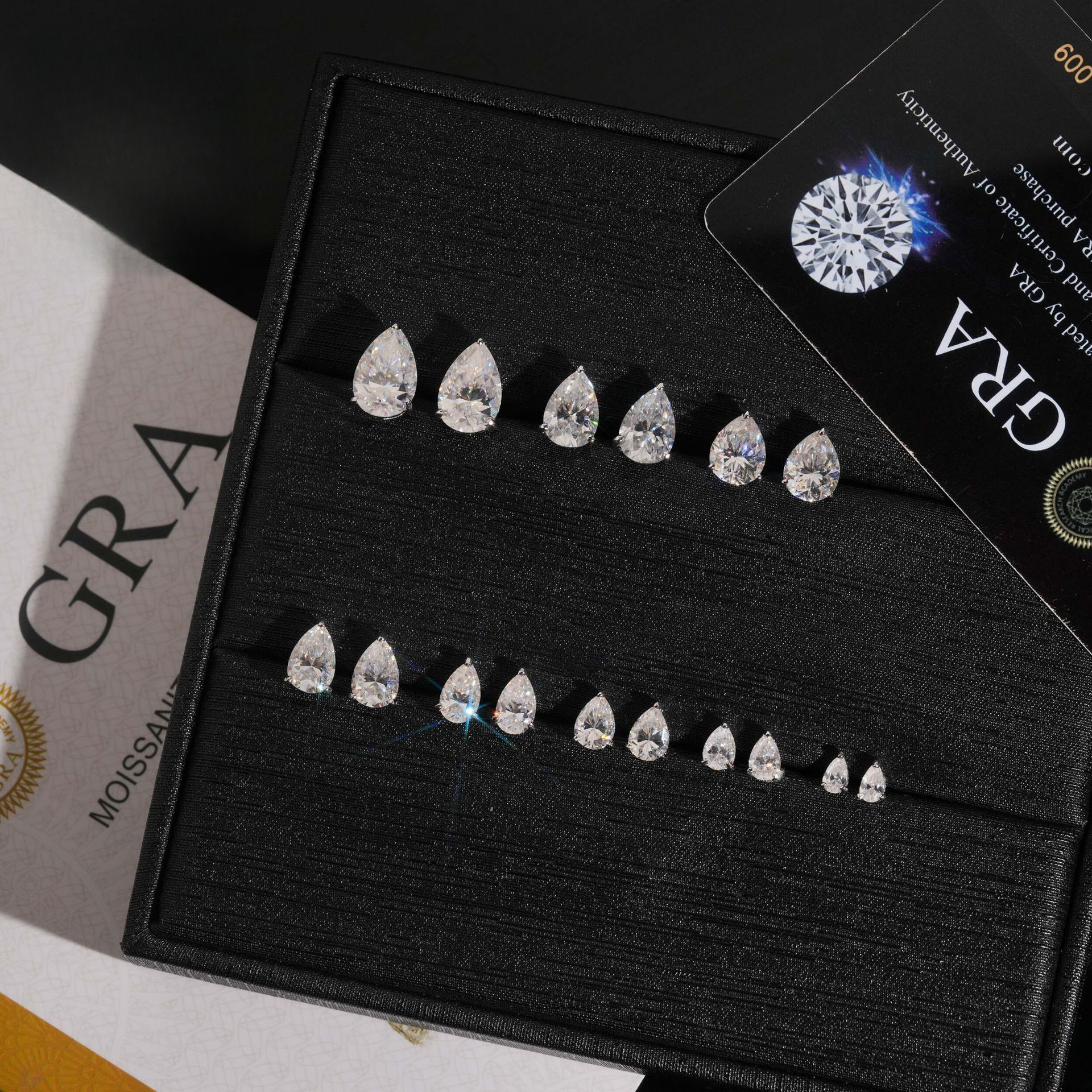 Manufacturer S925 Sterling Silver Teardrop Moissanite Earrings Classic Light Luxury Style Wholesale