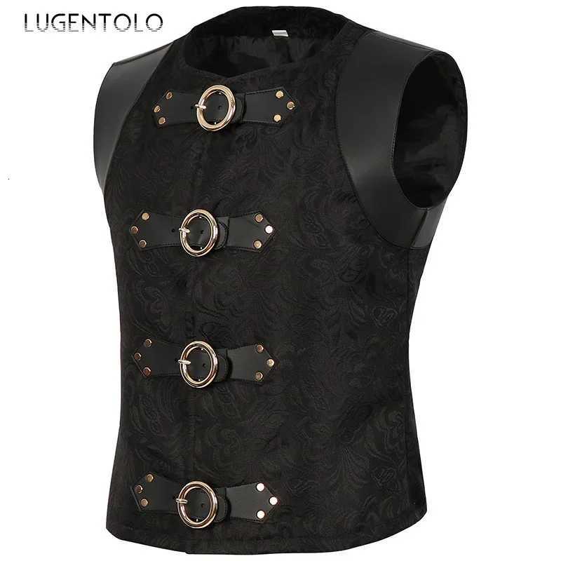 Vest Men's Vests Men Medieval Stage Knights Templar New Halloween Costume Retro Casual Tunic Panels Party Event Performance JacketsW261017