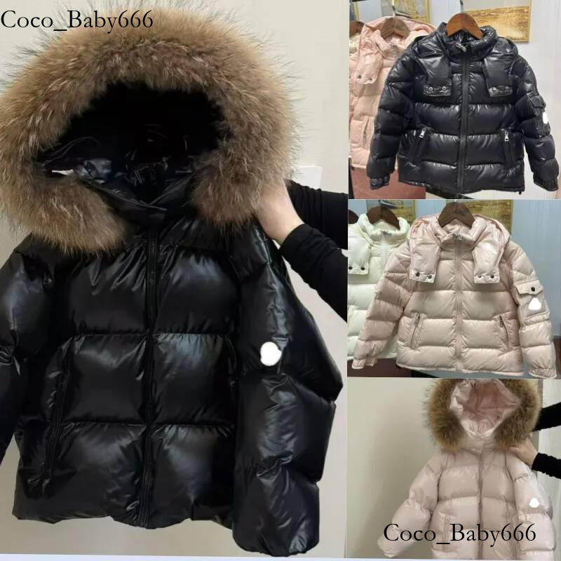 boys coat Children Shiny Glossy Puffer Parka Detachable Hood Quilted Winter Jacket Zipper Pockets Warm Thick Outerwear For Toddler Boys Girls