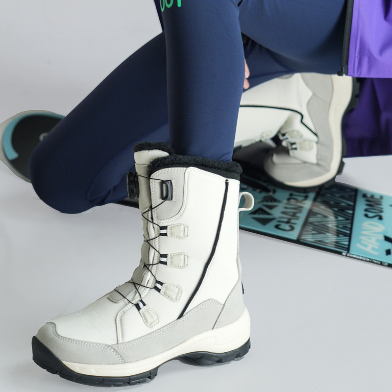 Outdoor children's snow boots, winter mid-calf boots, non-slip, waterproof, and warm, suitable for older children, designed for snowy regions l