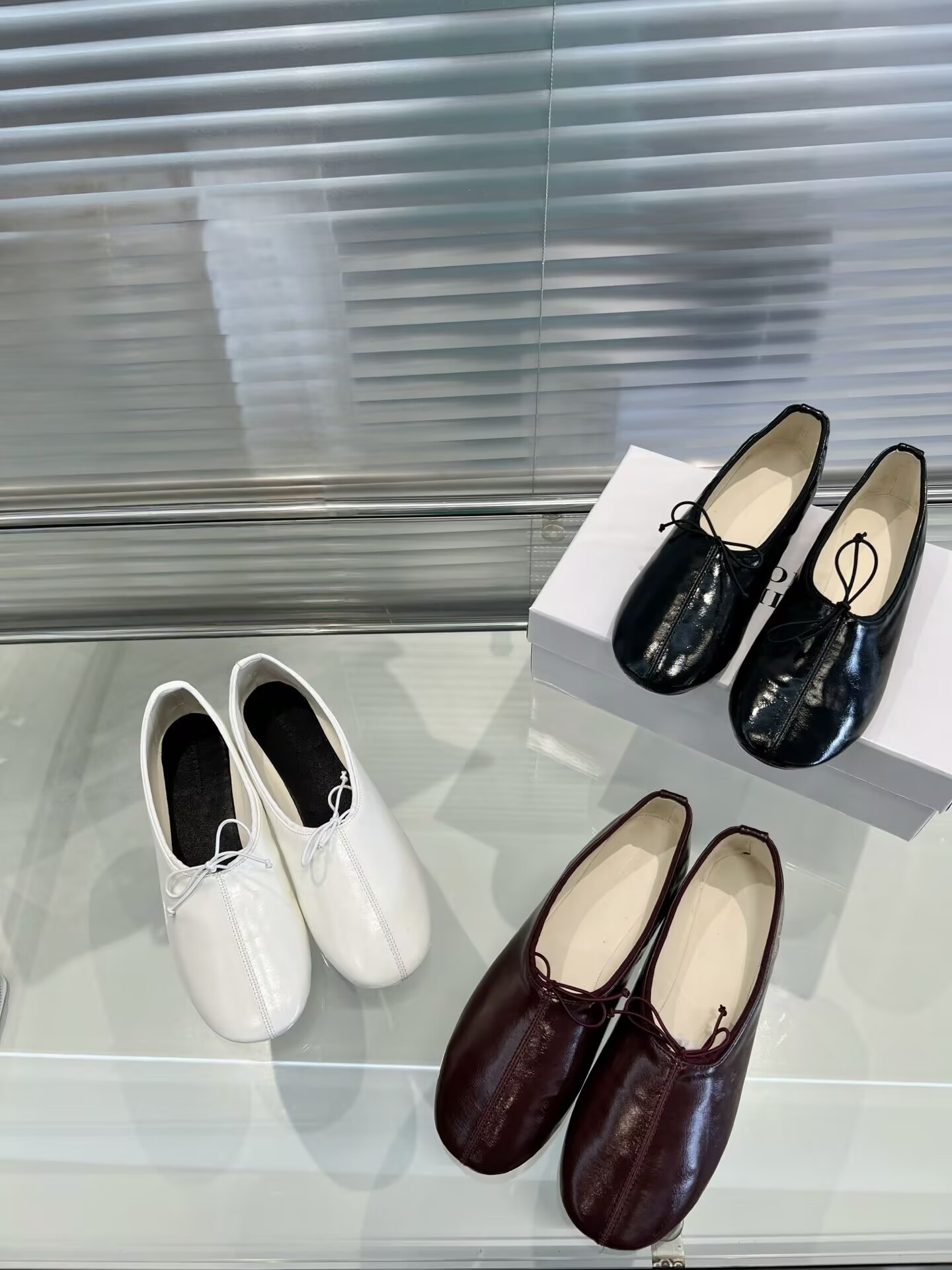 Designer Leather Flat Shoes - Womens Lace-Up Mary Jane Loafers Ballet Flats - Round Toe Office Dress Shoes Size35-40