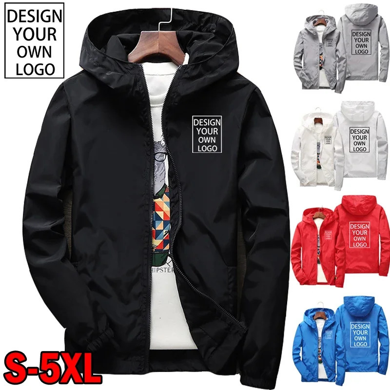 Customized Autumn and Winter Mens Printed Hoodie Zipper Sweatshirt Hooded Jacket Outwear Tops Coat 261010