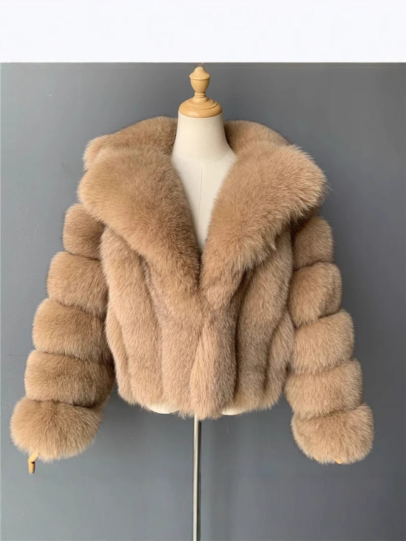 Cross-Border European American Coats The coat is tailored and stylishImitation Fox Women's Clothing, 2026 Autumn And Winter Faux Fur Coats With