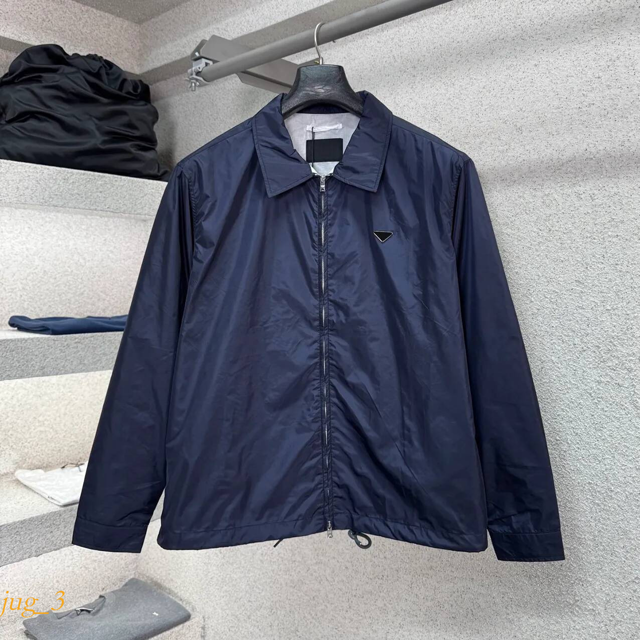 pradmen jacket Fashion Designer CoatHigh Quality Jacket Jackets Zipper lapel stripe Thin Casual Stylist Men's Shirt Short Coat Windbreake Europ
