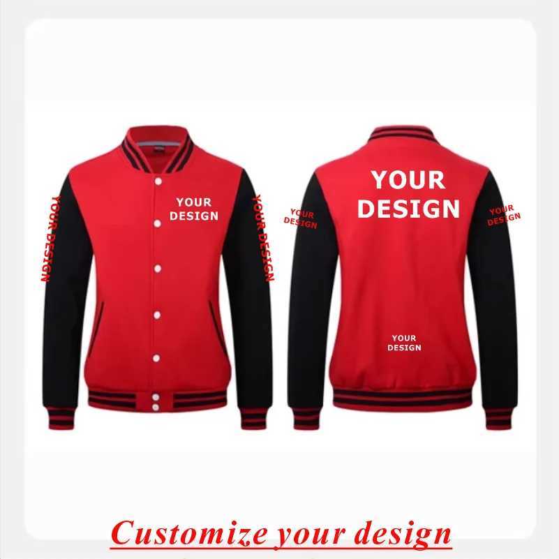 Colors Multiple Men's Customizable Jackets DIY Design Jacket Loose Oversize Clothes Men Women Baseball Uniform Street Coat Warm Fleece SoftW261